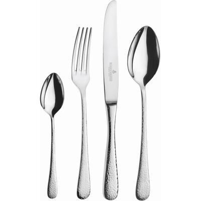 Besteck-Set "MIA", silber (silberfarben), 24 Stk., Chromnickelstahl 18/10, PICARD & WIELPÜTZ SOLINGEN, Essbesteck-Sets, Hammerschlag-Optik
