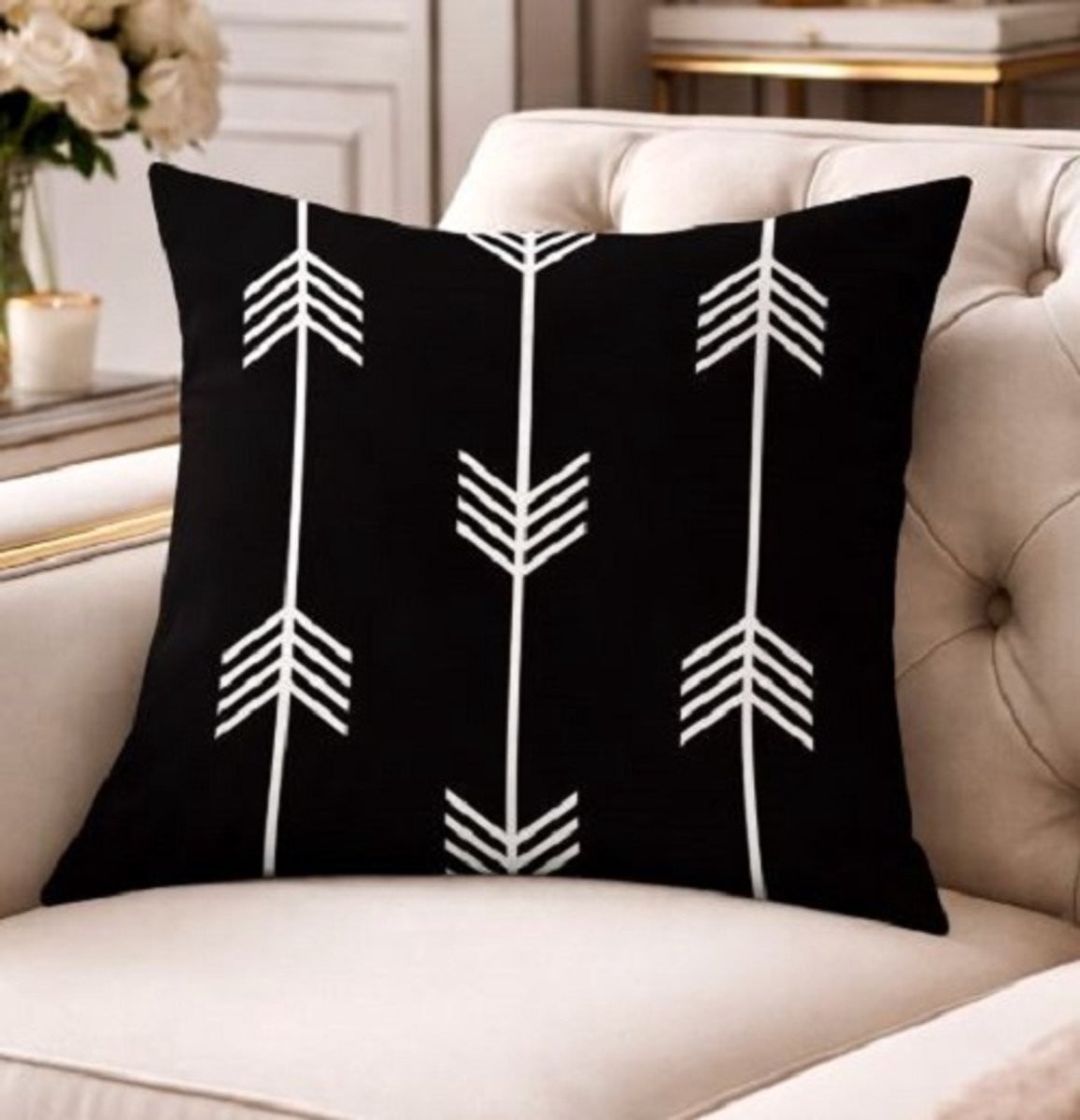 Black & White Living Collection Kussenhoes 45 x 45 cm