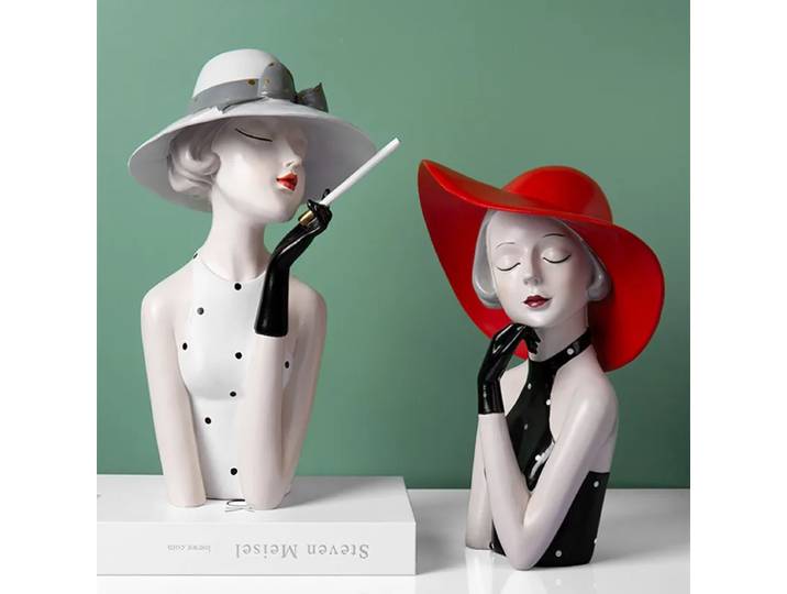Ornements de haut niveau de fille de luxe léger, décor de salon, bureau de meuble TV, statue, décor de vitrine, artisanat, cadeau