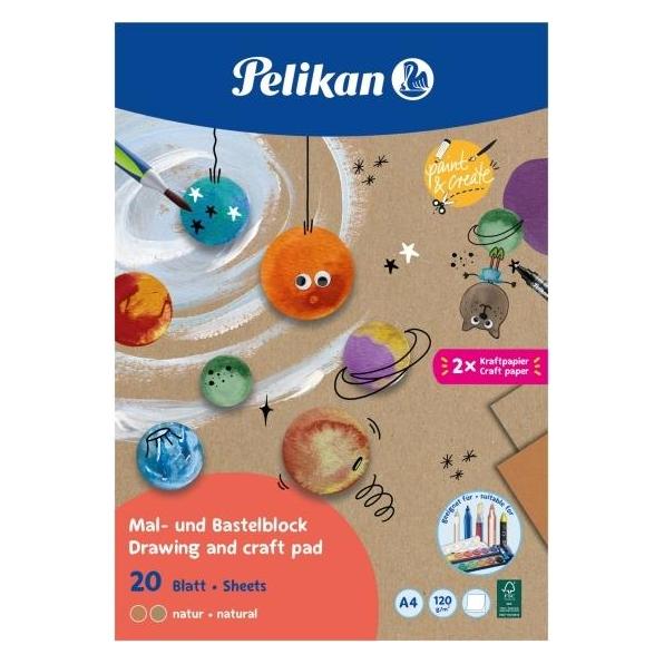 Pelikan Zeichenblock A4 120gr/20BL naturweiss (A4, Blanko, Kein Einband) (102360)