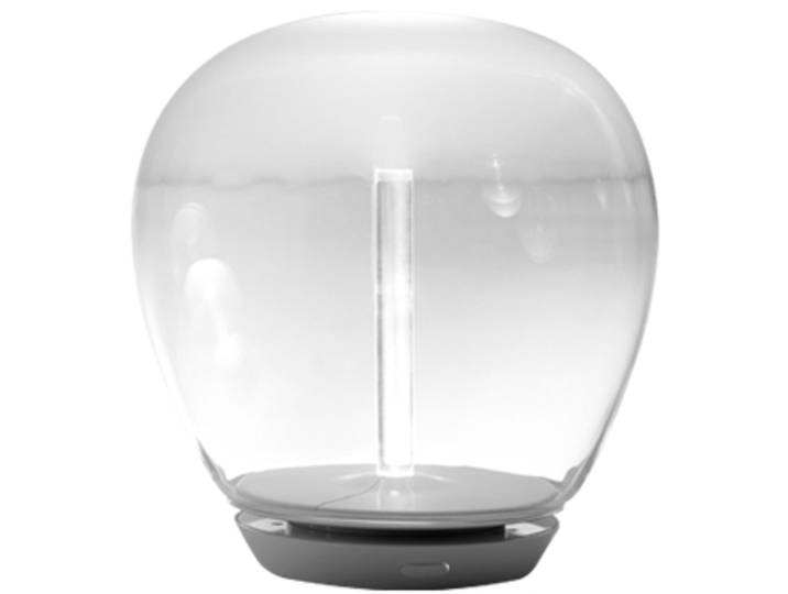 Designer-Tischlampe Artemide Empatia grau dimmbar D 16 cm H 19 cm - Material: Metall/ Muranoglas - LED - Lichtfarbe: Warmweiss - LED Energiesparlampen