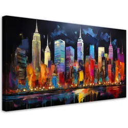 LEINWANDBILD New York City Bunte Architektur 120x60cm