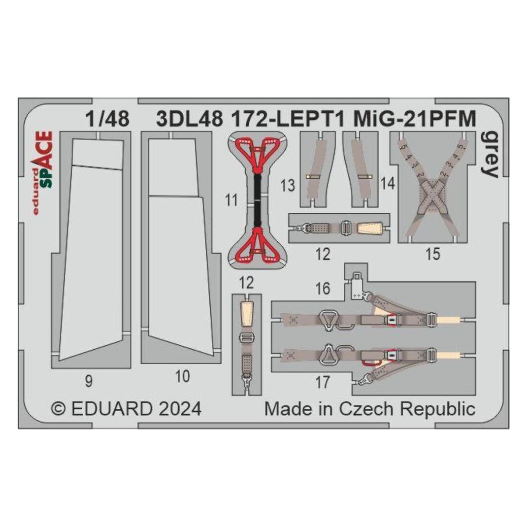 Eduard MiG-21PFM grey SPACE 1/48 (3DL48172)