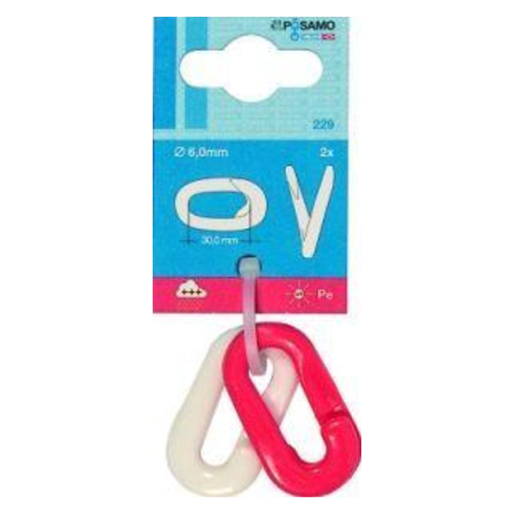Magni Not-Glied Kunstst.6mm rot-weiss a 2Stck (4011645004021)