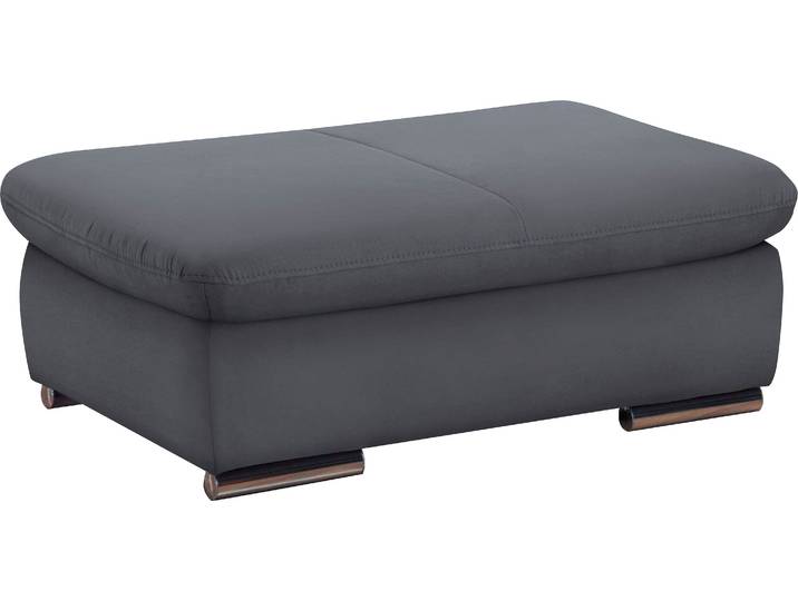 Polsterhocker SIT & MORE Valantine, B: 101 cm , grau (dunkelgrau), B:102cm H:43cm T:68cm, 100% Polyester, Hocker, Polsterhocker, individuell zu kombinieren