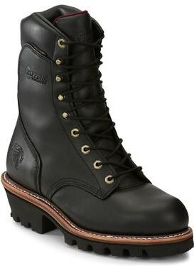"Chippewa Boot 9"" WP 400G Steel Toe Lace Up - Mens 11.5 Black Boot E"