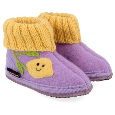 Haflinger - Kid's Hüttenschuh Zitrone - Hüttenschuhe 33 | EU 33 lila