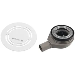 Polysan Flexia Siphon für Duschwanne DN40 Weiß Kunststoff 17771