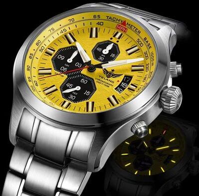 Inspired Finds Yelang 100M Quartz Chronograph Dive Watch For Men yellow