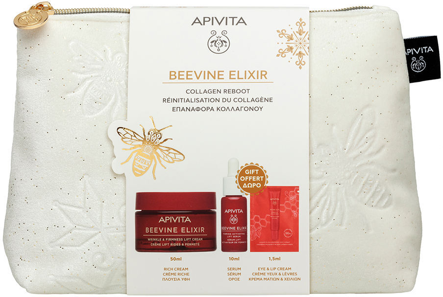 Apivita Conjunto de creme rico em lifting e firmeza Beevine Elixir, 3 unidades