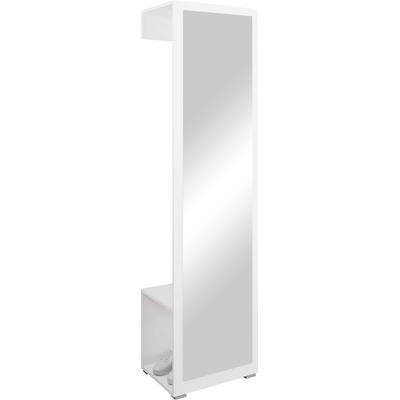 Garderobenschrank OTTO HOME "Paris", weiß (weiß matt, weiß matt), B:50cm H:190cm T:35cm, Schränke, Garderobenschrank, moderne Garderobenschrank 190cm, mit Kleiderstange und Frontspiegel