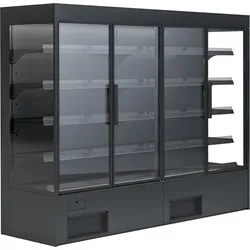 KBS Gastrotechnik Wandkühlregal Variant 257 Black Line mit Drehtüren