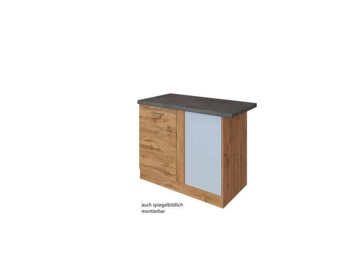 Held Eckunterschrank, Eichefarben, Holzwerkstoff, Eckteil, 110x85x60 cm, individuell planbar, Küchen, Küchenmöbel, Küchenschränke, Eckschränke Küche