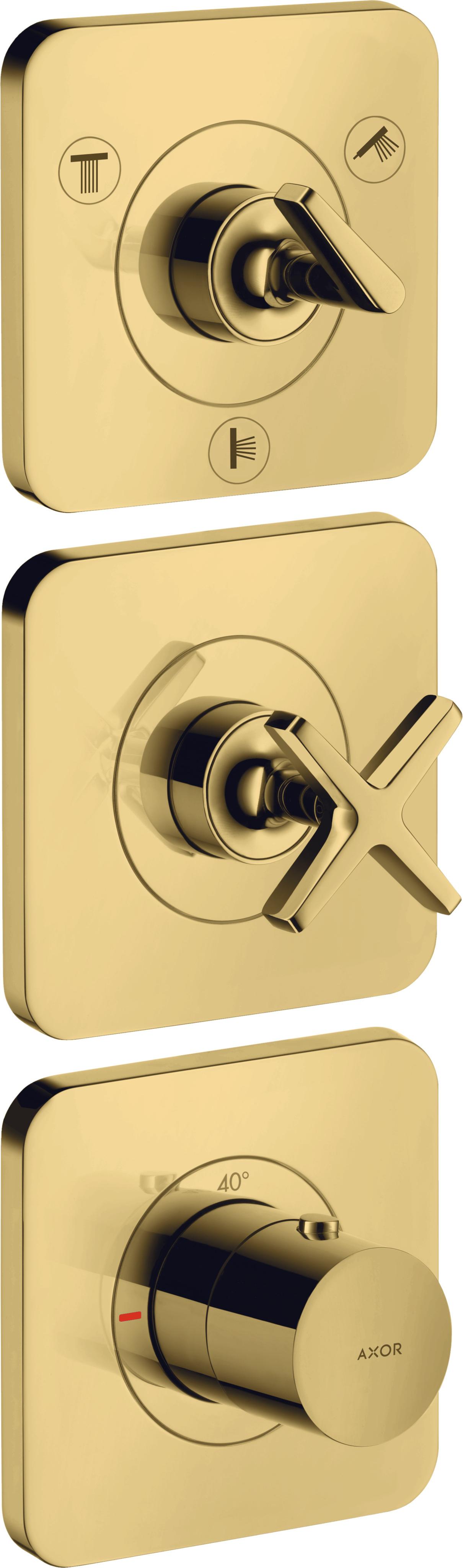 hansgrohe Fertigset Axor Citterio E UP-Thermostat 380/120, m Ros, pol. gol opt