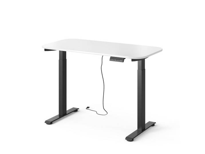 Vicco Höhenverstellbarer Elektrischer Schreibtisch Elevate Schwarz/Weiß 120 x 60 cm 2 Motoren, Schwarz, Weiß, Holzwerkstoff, Rechteckig, 60x120x120 cm, Büromöbel, Schreibtische, Bürotische