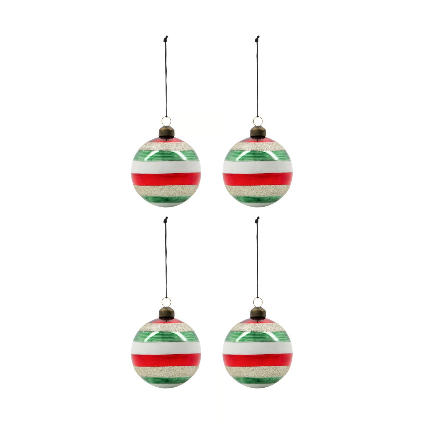 House Doctor Happ kerstballen 4-pack Multi Ø 8 cm