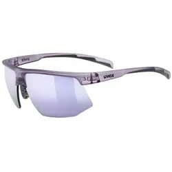 Uvex, Unisex, Sportbrille, aerios small (purple matt transparent, Mirror Purple), Violett