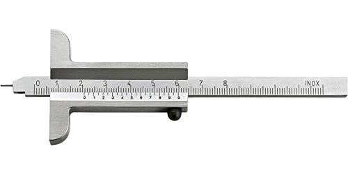 Format Diepteschuifmaat met meetpin van staal, 80 mm
