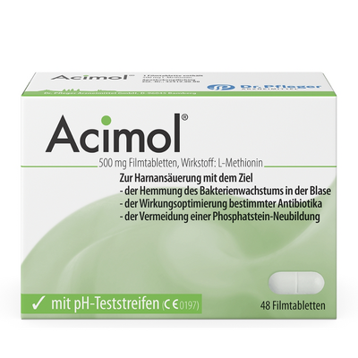 Dr. Pfleger Arzneimittel GmbH ACIMOL mit pH Teststreifen Filmtabletten 48 St 02766290