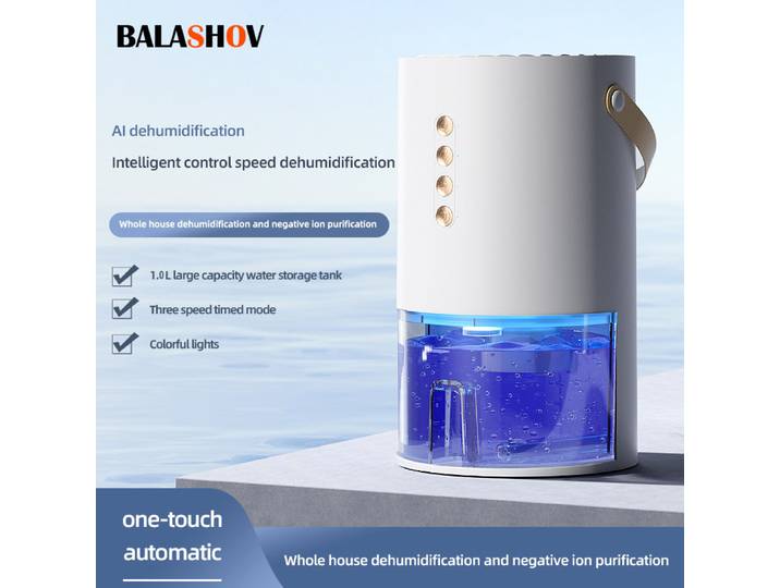 Déshumidificateur de 1000 ml pour le bureau à domicile Ions négatifs élimine le moisissure humide et l'humidité et le déshumidificateur d'air Portable économe en énergie
