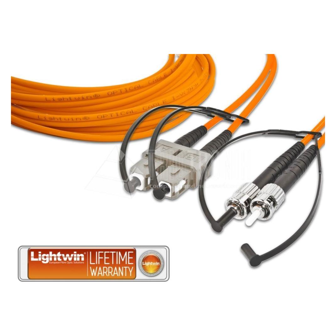 Lightwin High Quality Duplex LWL Patchkabel, MM OM1, SC (LDP-62 SC-ST 10.0)