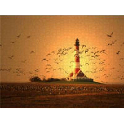 CALVENDO Puzzle Leuchtturm Westerhever | 1000 Teile Lege-Größe 64x48cm Foto-Puzzle für glückliche Stunden