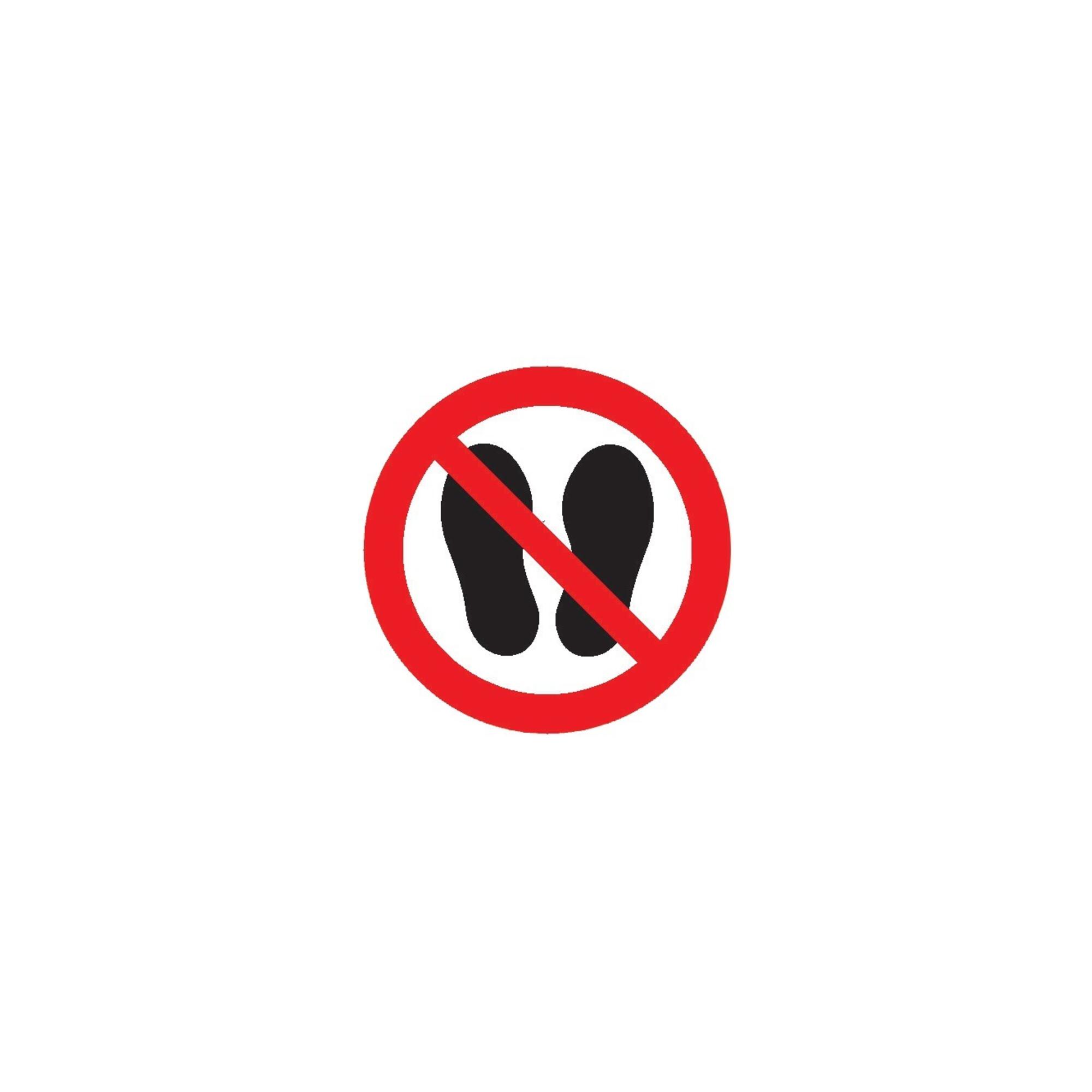 SafetyMarking Verbotsschild Folie D100 mm Betreten der Fläche verboten ; wolk (21.1097)