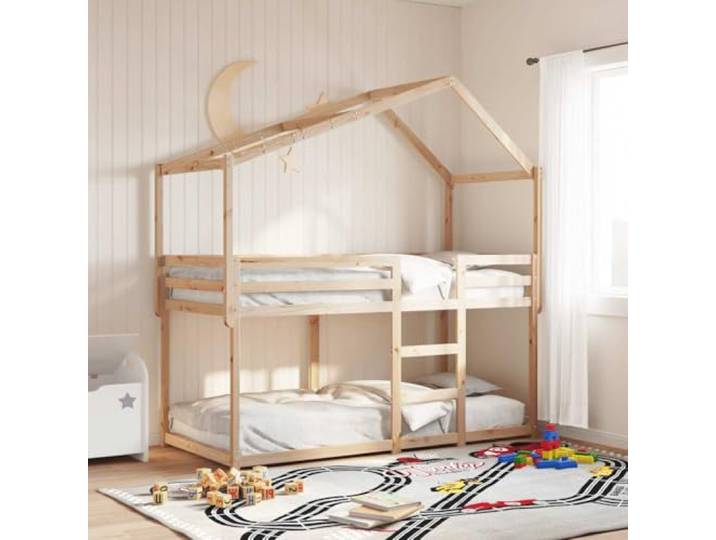 LPERTGFHU Kinderbett Dachgestell aus massivem Kiefernholz 213x85,5x144,5 cm - Spielbett Aufsatz für Kinderzimmer