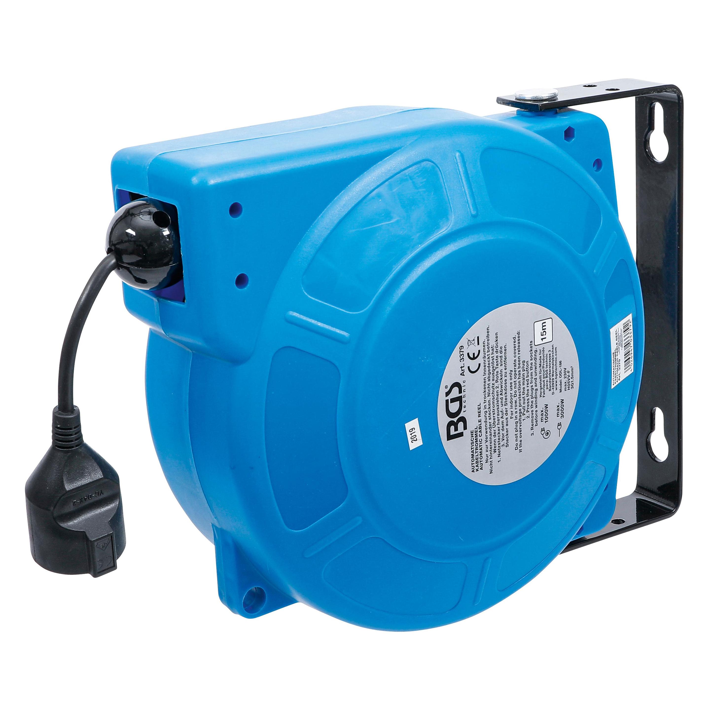 BGS Automatische Kabeltrommel 15 m (15 m, 1.50 mm²) (3379)