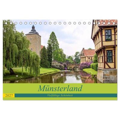 Münsterland - Vielfältige Schönheit (Tischkalender 2027 DIN A5 quer), CALVENDO Monatskalender