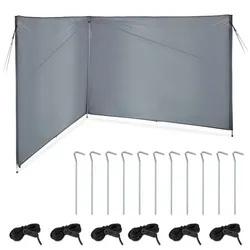 Relaxdays Sicht- und Windschutz 4 Meter Grau