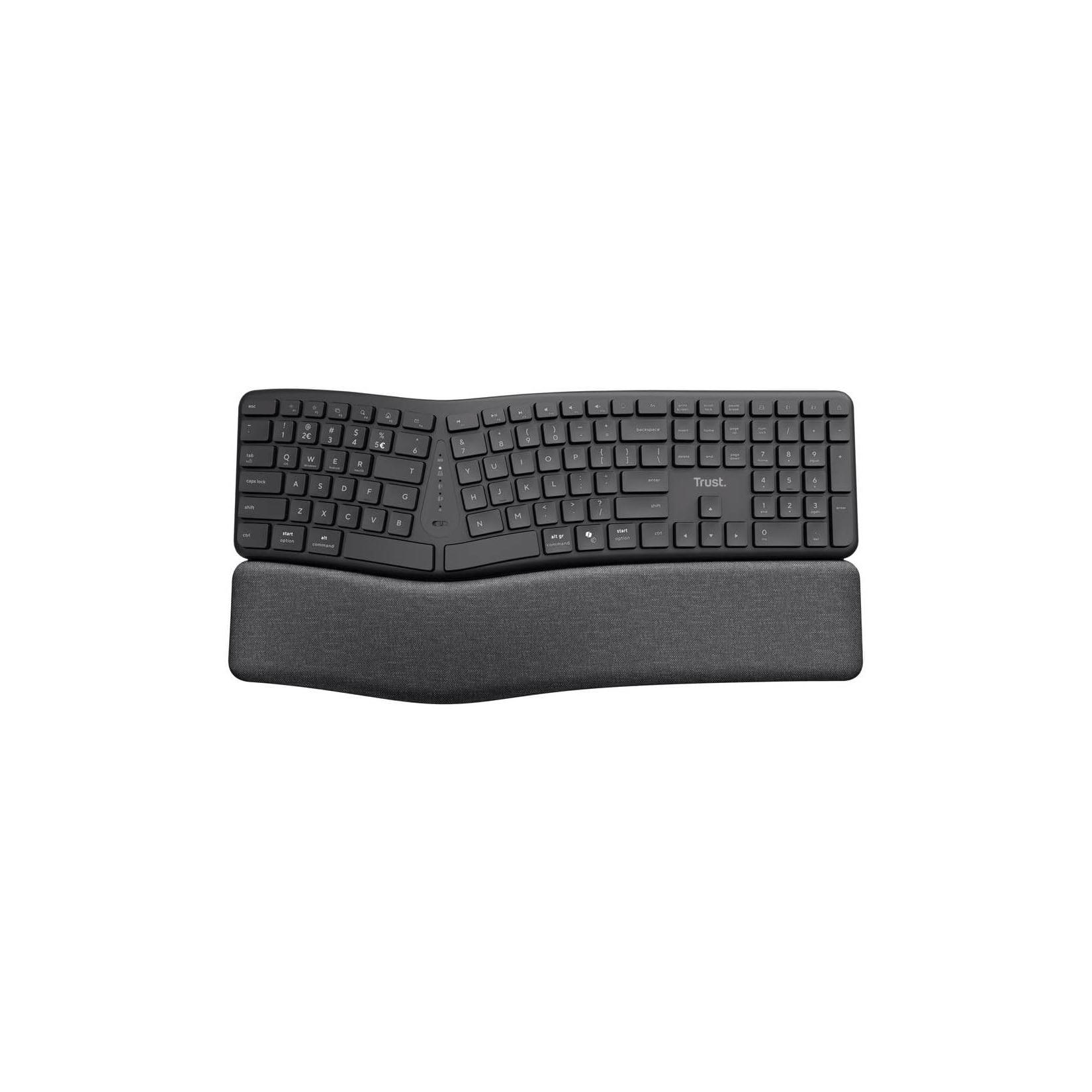 Trust Tastatur KEYRA ERGO MULTI WRLS KEYB