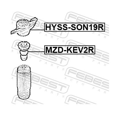 FEBEST Federbeinstützlager HYSS-SON19R Hinterachse für HYUNDAI