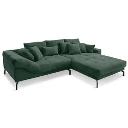 filippo Ecksofa Valentina Cord Grün Dunkelgrün