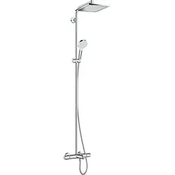 hansgrohe Crometta E 240 Showerpipe   27298000 chrom, 1jet, 240 x 240 mm, mit Wannenthermostat