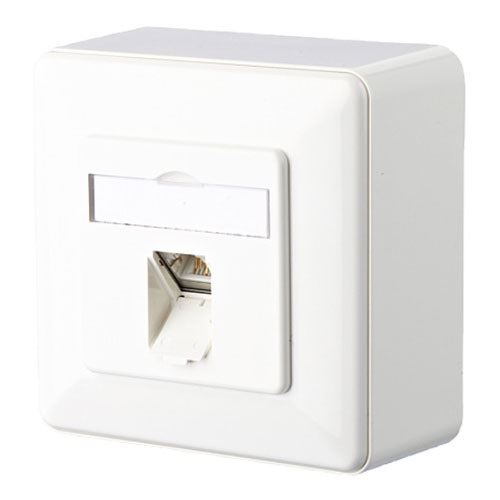 Metz Connect E-Dat C6 1 Port AP RAL9010, weiss