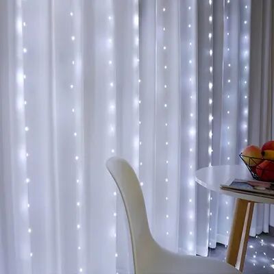 Combo Retail Shop Window Curtain Lights Fairy Lights, USB Powered Waterproof Lights, Curtain Lights For Party Wedding Festival With Remote cold Light 3x3m