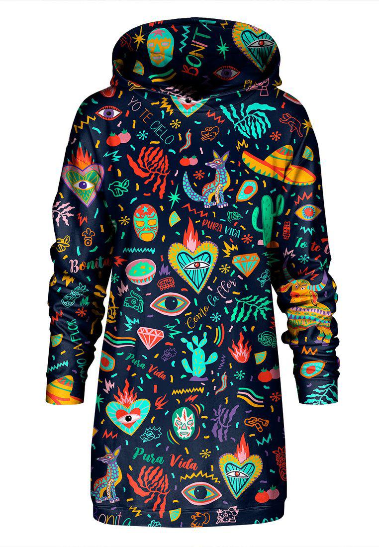 "Colorful Mexico" Oversize hoodiejurk
