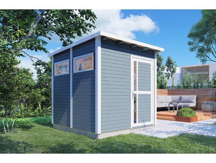 Bertilo Gartenhaus Pentus 2 Hellgrau 2.3 × 2.3 × 2.3 m