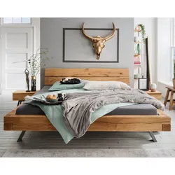 Massivholz »Vancouver 7« Wildeiche Balkenbett 140x220 cm