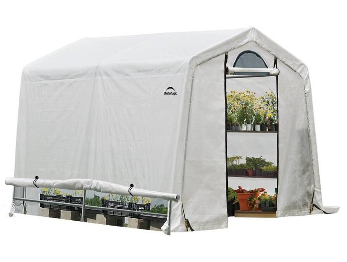 ShelterLogic Foliengewächshaus Weiß 240x240x240 cm