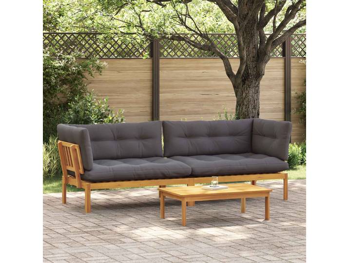 vidaXL Garten Pallet Sofa Einheiten 2 stk. Massivholz Akazie