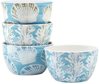 "Certified International Beyond the Shore Set of 4 Ice Cream Bowls - 5.25"" Diam x 3"""