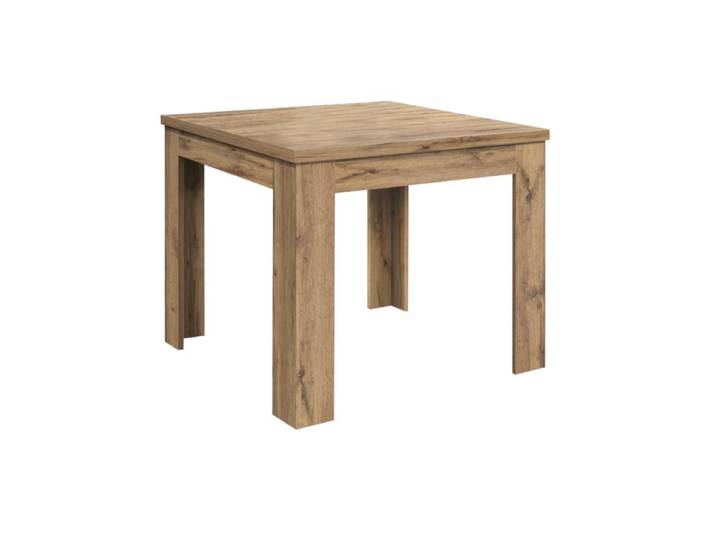 Table effet chêne, pliante et extensible 90 × 90 cm - 180 × 90 cm