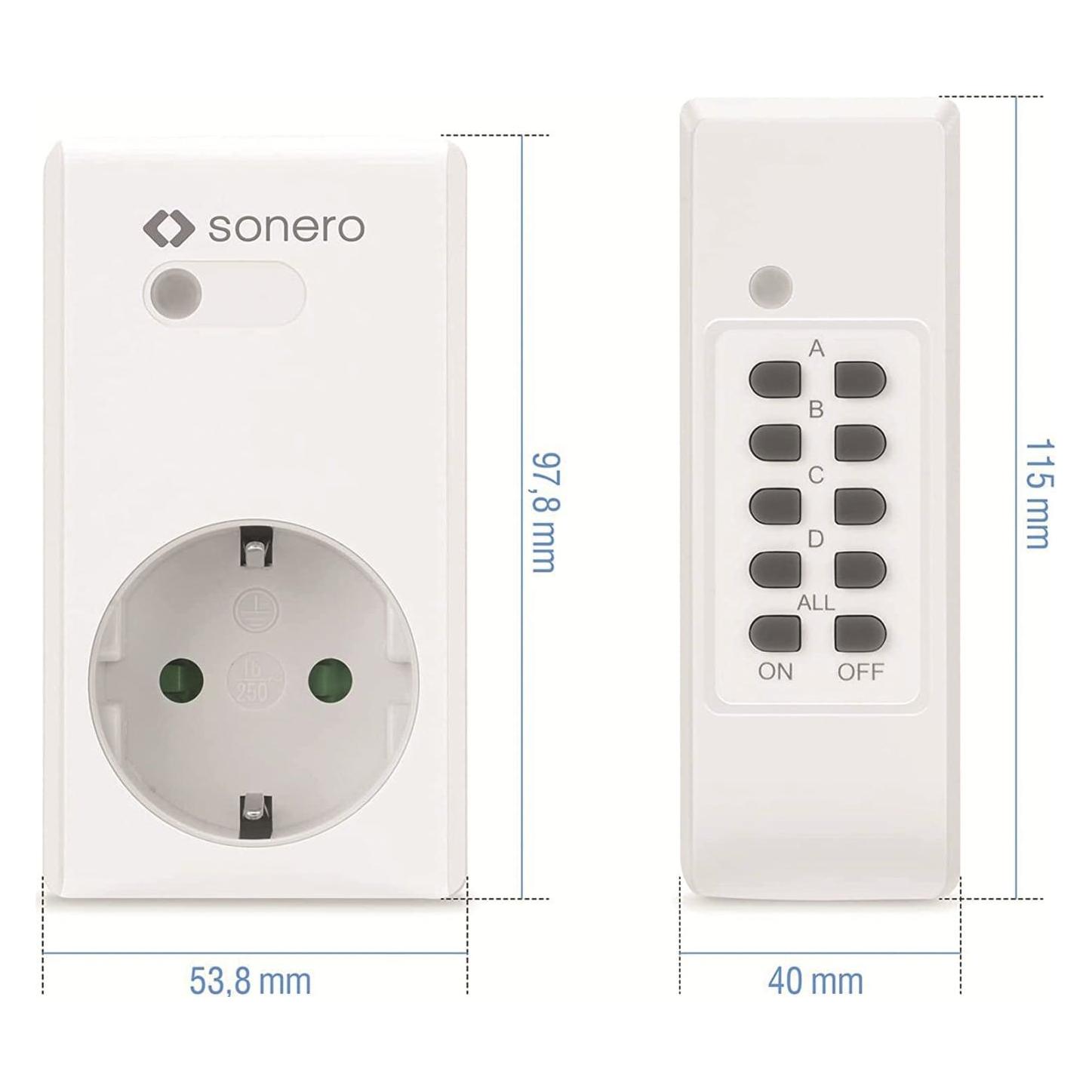 Sonero Funksteckdosen-Set S-RCS204, Indoor (4x, 30 m) (S-RCS204)