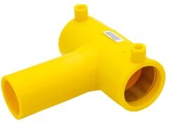 Radius 63mm Yellow MDPE Electrofusion Equal Tee