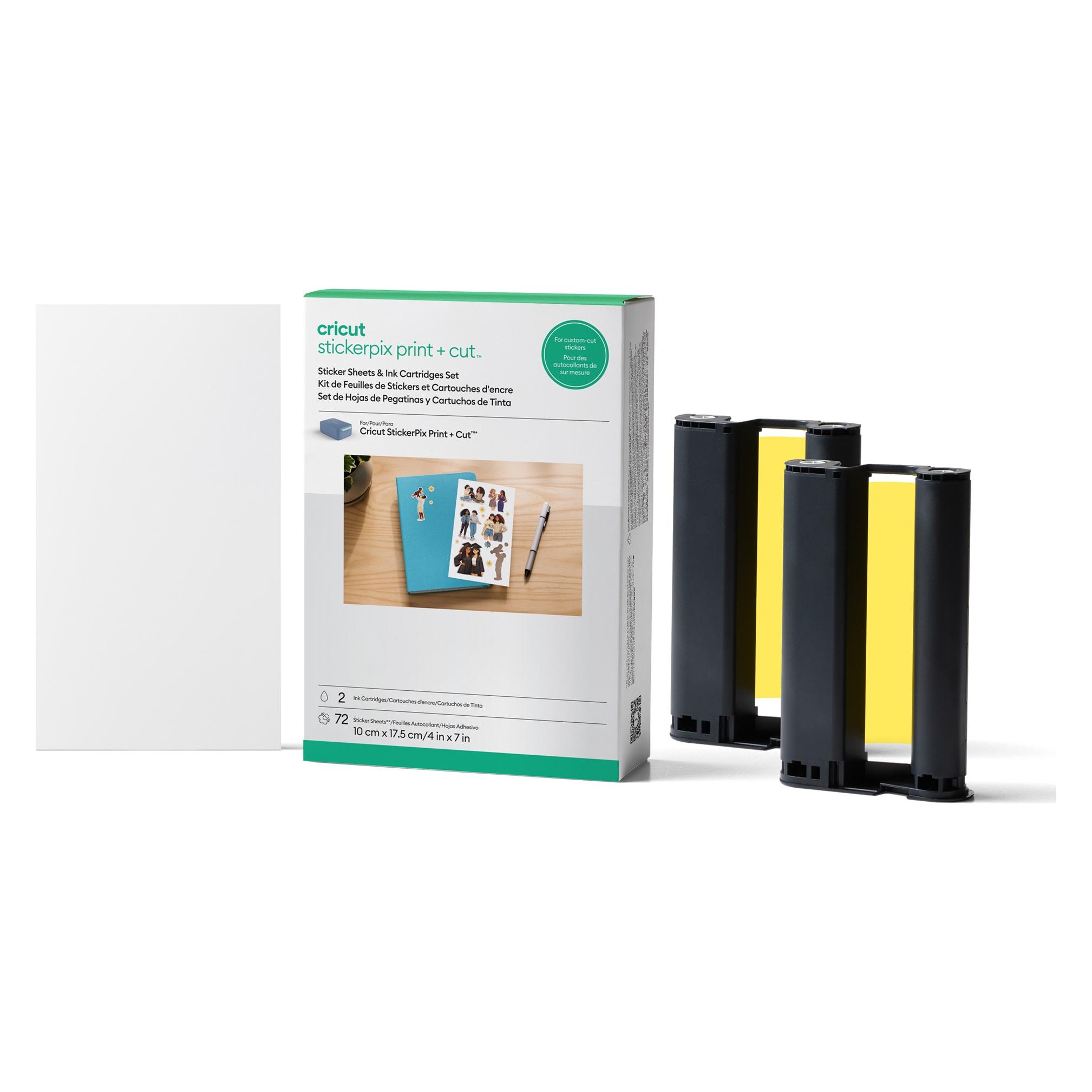 Cricut StickerPix Print + Cut Set with sticker sheets 72 pcs and ink cartridges 2 pcs (P) (2013401)