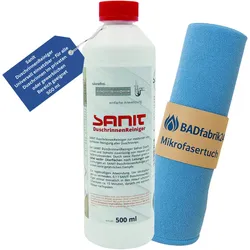 BADfabrik24 Sanit DuschrinnenReiniger 500 ml 3067 + Mikrofasertuch