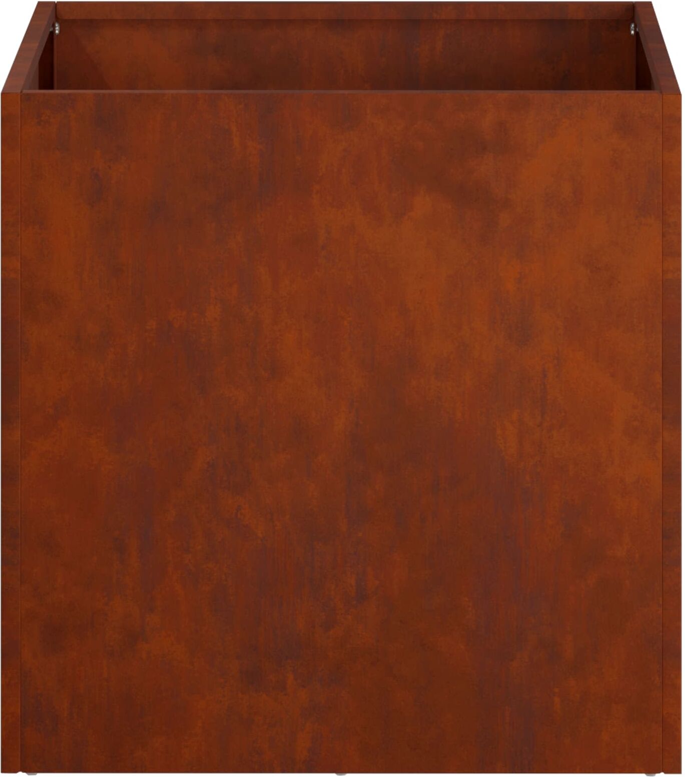 vidaXL Cache-pot de jardin Rouillé 20 x 20 x 20 cm Acier patiné
