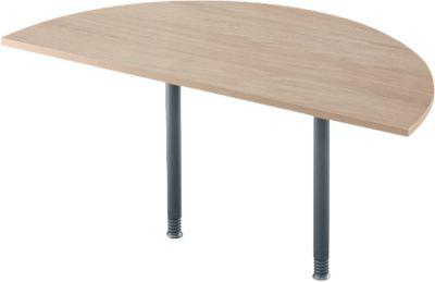 Schäfer Shop Select Ansatztisch ERGOSTYLE, 1/2 Kreis, Eiche-Dekor/anthrazit
